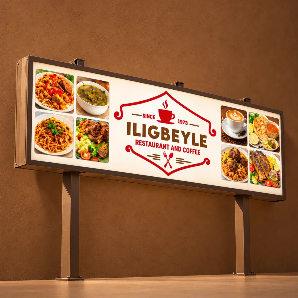 iligbeyle restaurant bill board